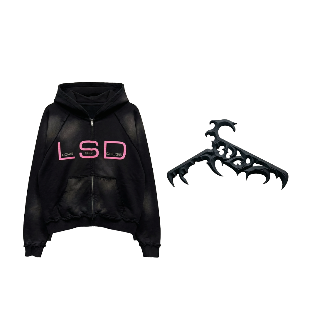 “LSD” Raglan Zip-Up + Tribal Hanger Bundle